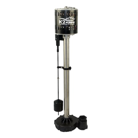 K2 Pumps 1/2 HP Stainless Steel Pedestal Sump Pump SPP05001K